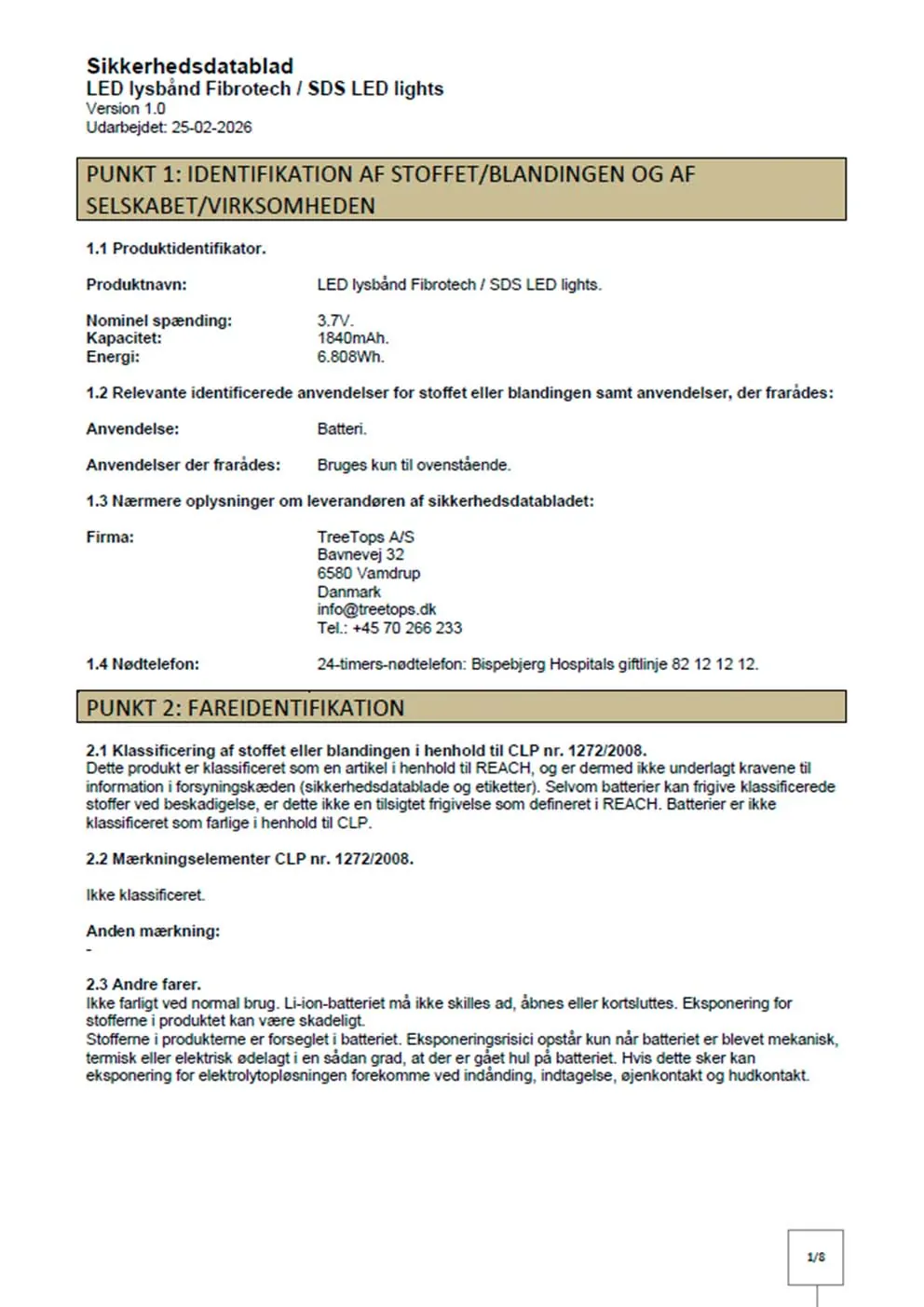 Fibrotech LED lysbånd
